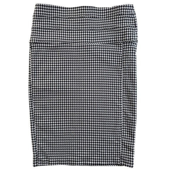 Jolt Houndstooth Pencil Skirt‎ Black White Classic Knee Length Women's Size L - Picture 7 of 7